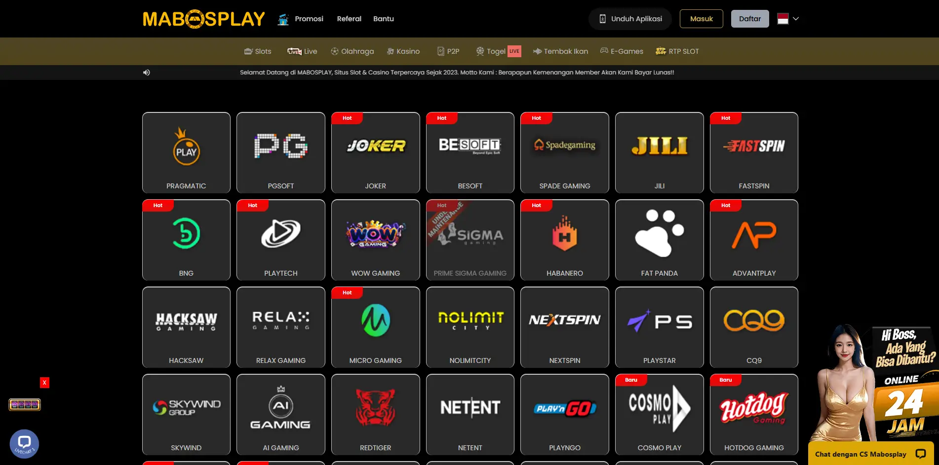 Provider Resmi Mabosplay